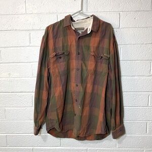 Vintage Magellan Sportswear 100% Cotton Plaid Button Up Shirt Flannel Style Fall